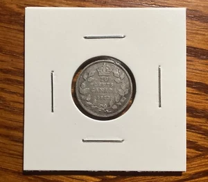 Canada 1913 George V 10 Cents Silver Coin (VG) - Picture 1 of 2