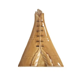 Ceramic Teepee Bandana Tie Wall Decor Scarf Accent Vtg Pottery Jay Kay Molds C - Picture 1 of 13