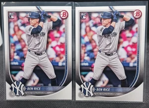 2025 Bowman - Ben Rice RC #85 New York Yankees (2 Card Lot) - Picture 1 of 2