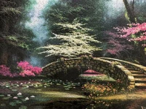 Hasbro Puzzle;  Dogwood and Water Lilies;  750 pieces - Picture 1 of 1