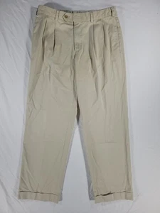 Chinos Bills Khakis M2 Para Hombres 34x31 Caqui Beige Plisados Puños Algodón Hechos en EE. UU. - Imagen 1 de 9