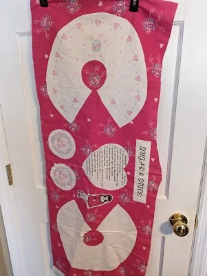 Panel de tela de corte y costura de cuello de algodón floral rosa azúcar y especias de colección Manes Org Foto 1 de 4