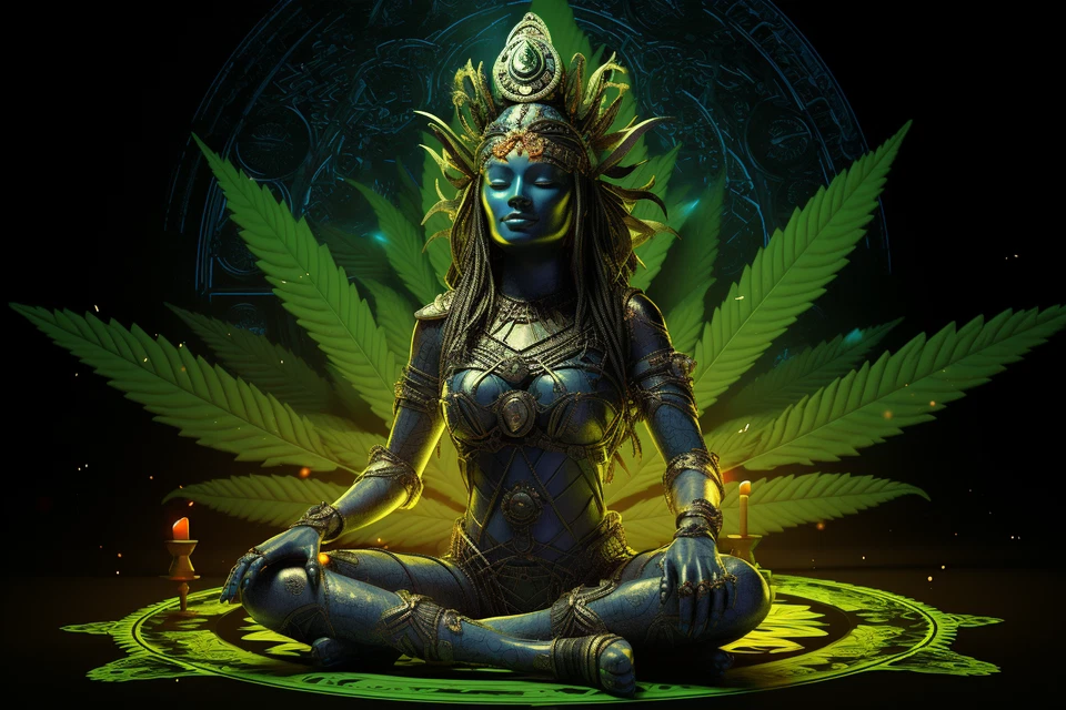 Tapiz UV God Shiva, reactivo a la luz negra, colgante de pared psicodélico, arte DMT Foto 1 de 4