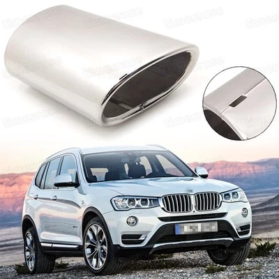 Silver Car Exhaust Muffler Tip Tail Pipe End Trim New for BMW X3 2011-2017 #077 - Imagem 1 de 4