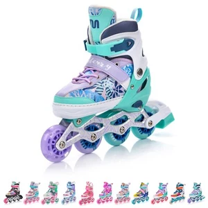 Inline Roller 4IN1 Skates Children's Kids Skate Roller Blades Size 9-1 LED XS-L - Picture 1 of 67