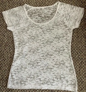 Always in Fashion LACE Top - Short Sleeves - M - Picture 1 of 4