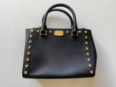 MICHAEL KORS Handbag Black Leather Women Studded XS Ladies Bag - Image 1 of 4