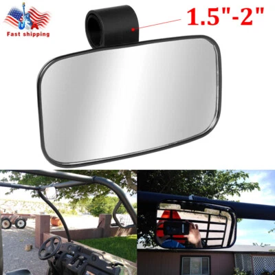 Rear View Mirror UTV Center Mirror For Polaris RZR Ranger Can am Kawasaki  - Image 1 of 4