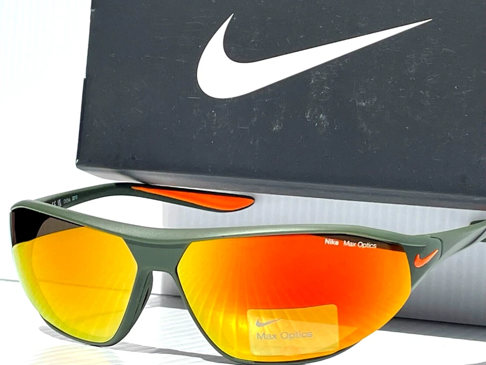 Gafas de sol Nike AERO SWIFT Cargo Caqui MAX Óptica Naranja Lente Espejo DQ0993 325 Foto 1 de 4