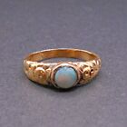 Rare 14K Antique Victorian Opal Secret Compartment, Poison or Mourning Ring