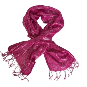 The Childrens Place Girls Scarf Pink Sparkly Threads Barbie Core One Size - Picture 1 of 6