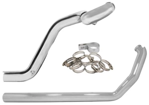 Chrome 1 3/4" True Duals Dual Head Pipes Exhaust For 09-16 Harley Touring 90332 - Picture 1 of 1