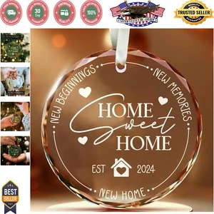 Cherished New Home Glass Ornament 2024 - Ideal Gift for First Time Buyers - Picture 1 of 9