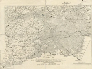 Antike Landkarte "Schlachten von Pirmasens und Kaiserslautern" Grawert, 1793 - Bild 1 von 7