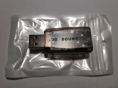 USB - 3D Sound Card with Adapter Socket Jack-for Headset & Mic. - Image 1 of 4