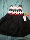 Infant Baby Girl Dress Size 18 Months Toddler Black White Red Sequins  Christmas