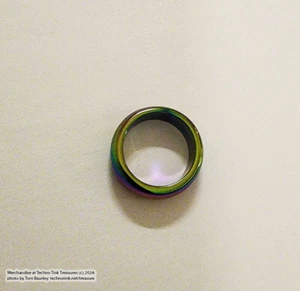 Rainbow Metallic Hematite Ring - Picture 1 of 5