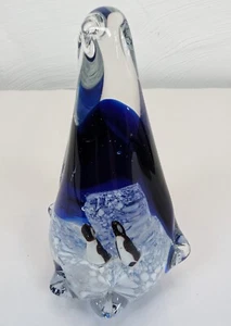 Vintage Murano Art Glass Penguin with Baby Penguins Sculpture Figurine 5.5in J7 - Picture 1 of 14