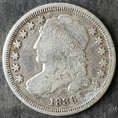 1836 10c Capped Bust Silver Dime - Image 1 of 3