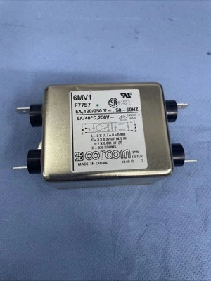 Corcom 6MV1 F7757 medizinische Qualität RFI Power Line Rauschfilter 6A 120/250VA - Bild 1 von 2