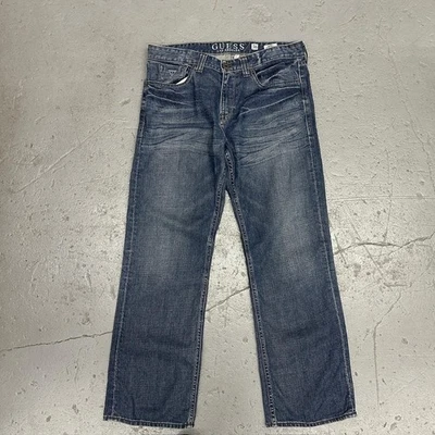 Vintage Y2K Guess Blue denim distressed jeans 36x32 - Image 1 of 4
