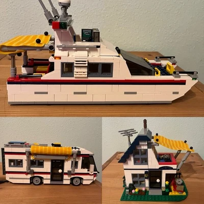 3 in 1 Legoset, Wohnwagen, Schiff, Haus 31052 - Bild 1 von 4