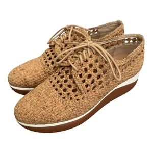 Donald Pliner Women's Lillo Woven Cork Platform Sneakers Size 8 Neutral  Shoe - Picture 1 of 11
