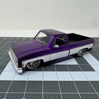 Jada 1:24 Just Trucks 1985 Chevrolet C10 Pickup Purple 35857 *LOOSE* - Image 1 of 4