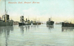 Vintage Postcard Newport Docks Ships Wales Monmouthshire - Picture 1 of 2