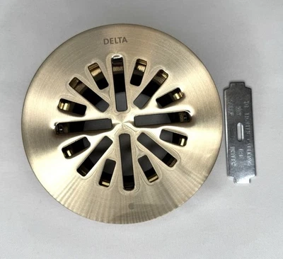 Delta DT051411-CZ 4 дюйма сборный круглый слив для душа шампанское бронза новый в коробке - Изображение 1 из 4