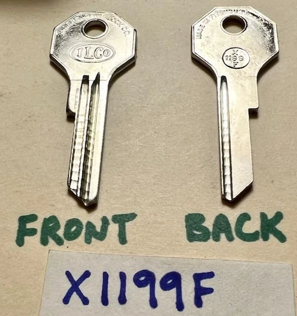 Винтажные заготовки для автомобильных ключей Dodge Chrysler DeSoto Plymouth 1940-е 1950-е ILCO X1199F - Изображение 1 из 1