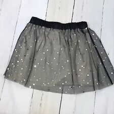 So Girls Youth Skirt Black Size Medium A-line Holiday Sheer Metallic Glitter 