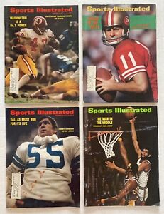 VTG Sports Illustrated Magazines (4) 1972-73 Kareem Abdul-Jabbar Lee Roy Jordan+
