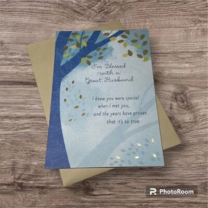 Happy Anniversary Husband Religious greeting card. 5x8 Inches Dayspring Hallmark