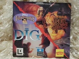 STAR WARS REBEL ASSAULT II 1995 The Dig/FullThrottle Win95 CD Pc Game Sealed! - Picture 1 of 6
