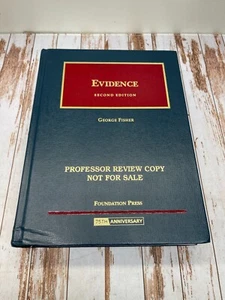Evidence by Fisher, George 2nd Edition Professor Review Copy Hardcover Read! - Imagen 1 de 4