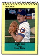 1991 Peoria Chiefs ProCards #1338 Chuck Kirk Jacksonville Florida Baseball Card