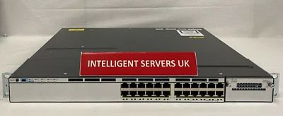 Cisco Catalyst WS-C3750X-24P-S 24 10/100/1000 Ethernet PoE+ ports IP Base Switch - Image 1 of 2