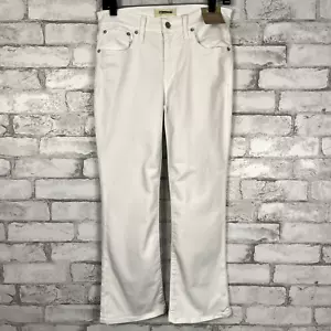 MADEWELL NWD $138 Petite Kick Out Crop Jean Jeans Pure White 27P NJ430 - Imagen 1 de 5