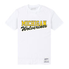 Official Michigan University Wolverines T-Shirt White Short Sleeve Crew Tee
