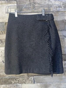 Style & Co Grey A-Line Wool Skirt w/Fringe Size 2P - Picture 1 of 4
