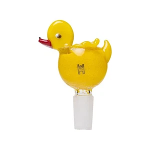Cuenco animal grado humano 1 pato 3" 14 mm vidrio borosilicato macho hecho a mano - Imagen 1 de 3
