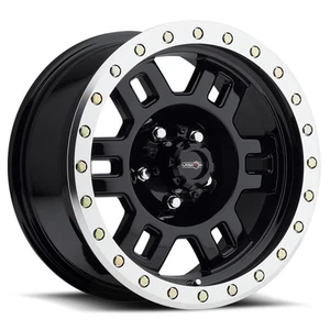 16x8 Vision Off-Road 398 Manx Black Machined Wheel 5x5.5 (0mm) - Picture 1 of 5