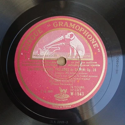 78t Alfred Cortot Chopin Préludes 141617/15 (3/4) W1543 - Photo 1/4