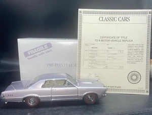 Danbury Mint 1965 Pontiac GTO Iris Mist New In Box With Title - Picture 1 of 11