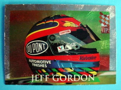 1995 Press Pass VIP Foil NASCAR RACING Helmets Jeff Gordon #H4 Dupont HOF   - Image 1 of 4