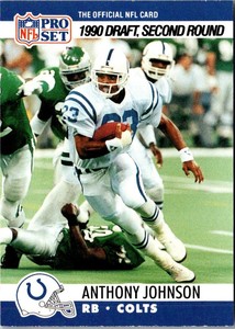 1990 Pro Set Anthony Johnson #705 Indianapolis Colts