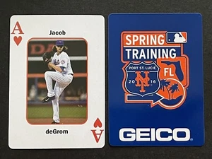 *SCARCE* JACOB deGROM ~ 2016 NY Mets Spring Training Playing Card ~ ACE HEARTS - Picture 1 of 1