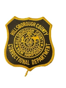 Parche de hombro vintage del Departamento de Corrección del Condado de Hillsborough New Hampshire - Imagen 1 de 2