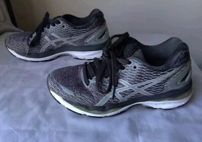 Asics Gel Nimbus 18 schwarz weiß grau Größe 6,5 **siehe Bilder** - Bild 1 von 4